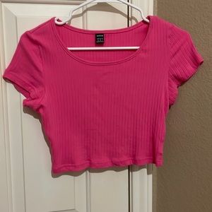 hot pink crop top